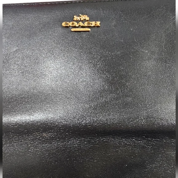 COACH Smooth Black Leather Skinny Wallet - Picture 9 of 12